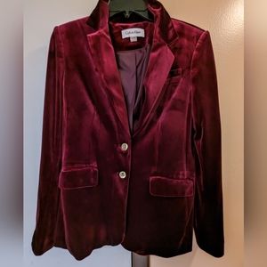 CALVIN KLEIN VELVET BLAZER WINE / 8